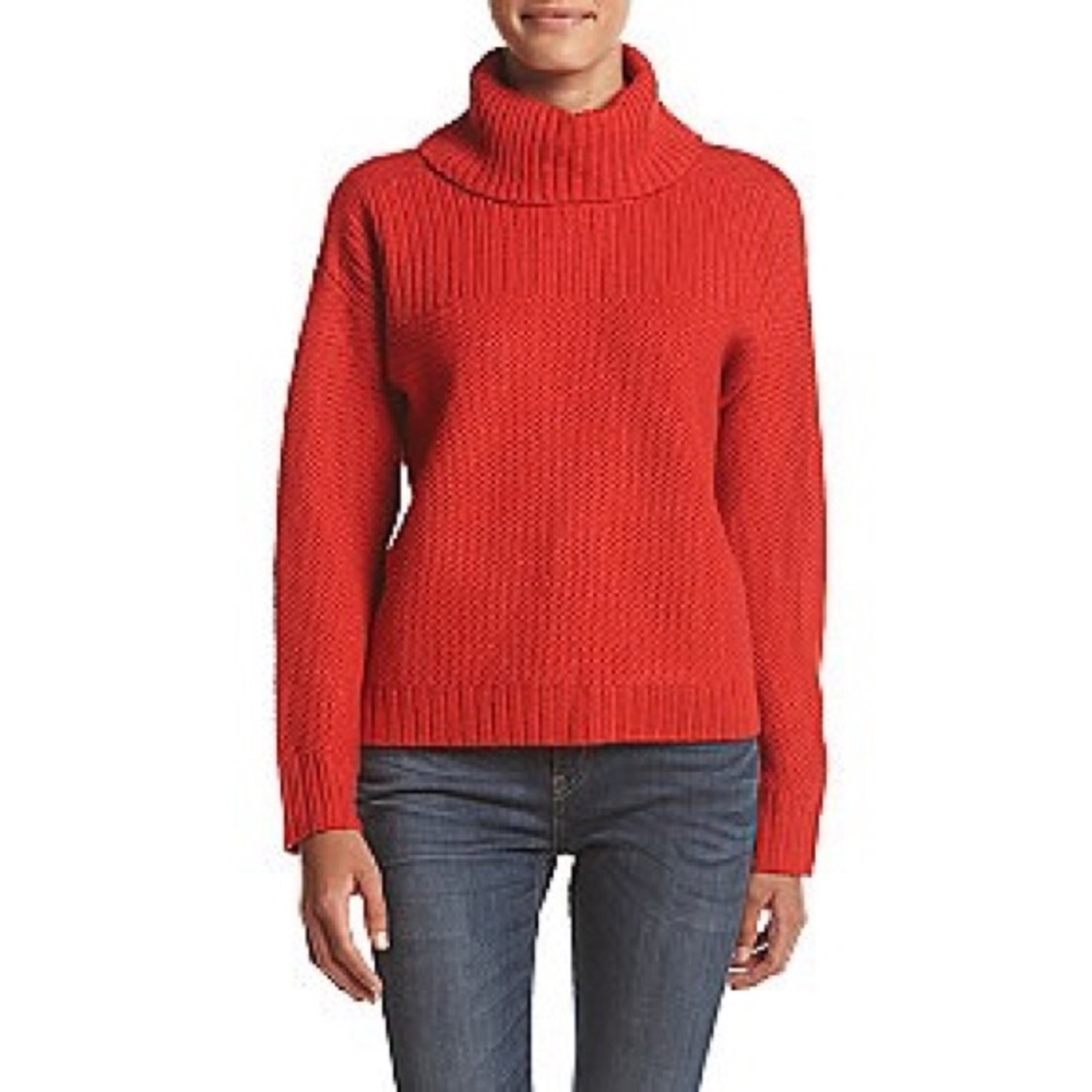 Jones New York red cowl neck sweater NWOT